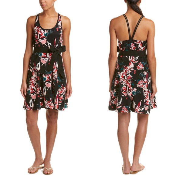 Derek Lam Dresses & Skirts - NWT Athleta & Derek Lam Black Floral Nolita Dress